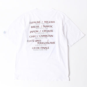 NANTES ナント Tシャツ 90S フランスワールドカップTシャツ 半袖Tシャツ ヴィンテージ ホワイト ネイビー 美品 中古 4a006525