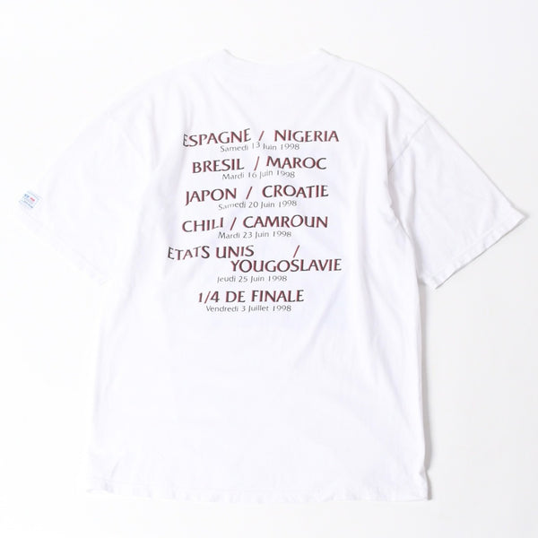 NANTES ナント Tシャツ 90S フランスワールドカップTシャツ 半袖Tシャツ ヴィンテージ ホワイト ネイビー 美品 中古 4a006525
