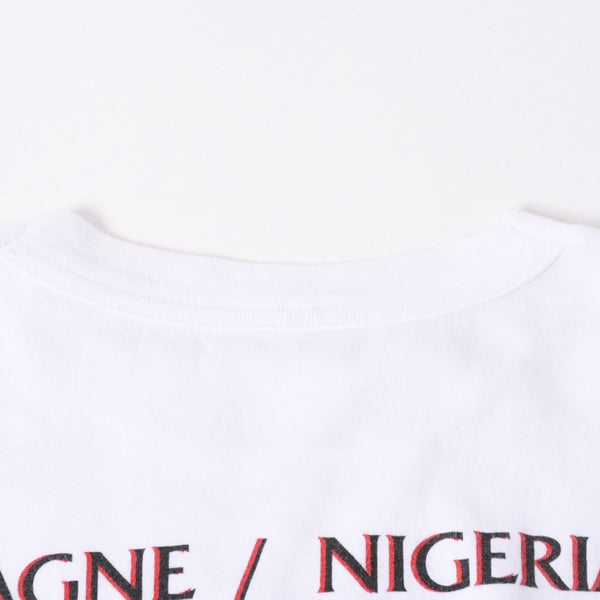 NANTES ナント Tシャツ 90S フランスワールドカップTシャツ 半袖Tシャツ ヴィンテージ ホワイト ネイビー 美品 中古 4a006525