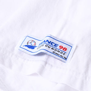 NANTES ナント Tシャツ 90S フランスワールドカップTシャツ 半袖Tシャツ ヴィンテージ ホワイト ネイビー 美品 中古 4a006525