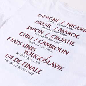 NANTES ナント Tシャツ 90S フランスワールドカップTシャツ 半袖Tシャツ ヴィンテージ ホワイト ネイビー 美品 中古 4a006525