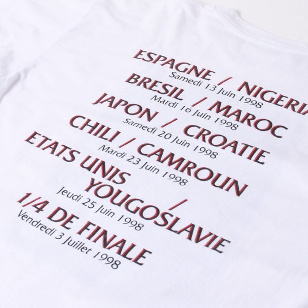 NANTES ナント Tシャツ 90S フランスワールドカップTシャツ 半袖Tシャツ ヴィンテージ ホワイト ネイビー 美品 中古 4a006525
