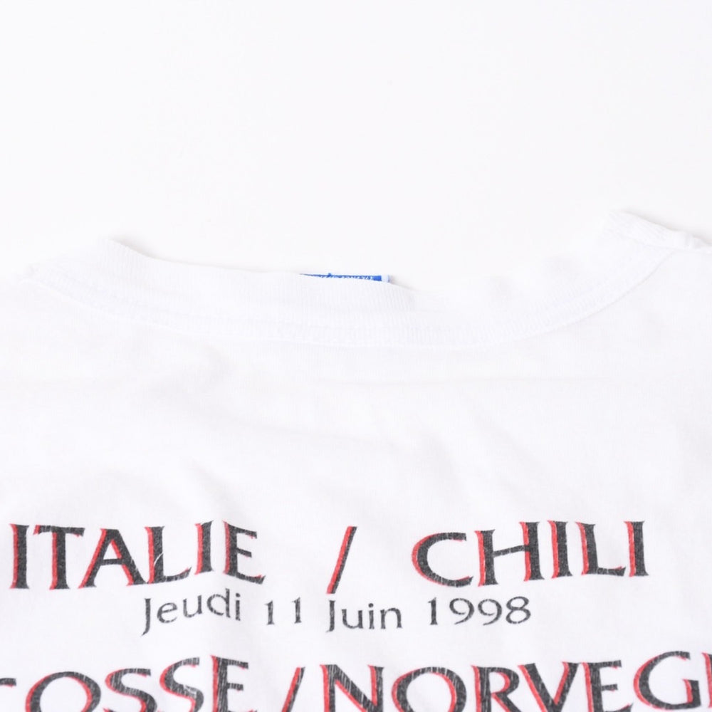 FRANCE 98 公式アートグラフィックTシャツ 1998年 ワールドカップ フランス大会 W杯 ホワイト サイズ不明 サッカー ボルドー ポスターアート 美品 中古 4a006524