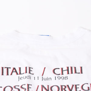FRANCE 98 公式アートグラフィックTシャツ 1998年 ワールドカップ フランス大会 W杯 ホワイト サイズ不明 サッカー ボルドー ポスターアート 美品 中古 4a006524