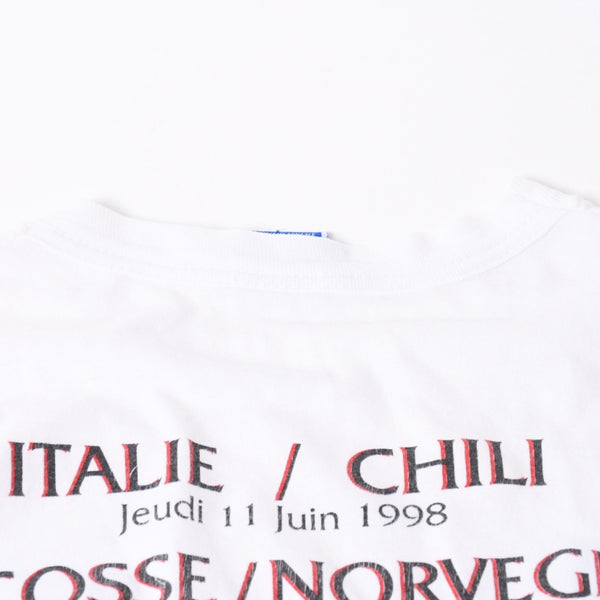 FRANCE 98 公式アートグラフィックTシャツ 1998年 ワールドカップ フランス大会 W杯 ホワイト サイズ不明 サッカー ボルドー ポスターアート 美品 中古 4a006524