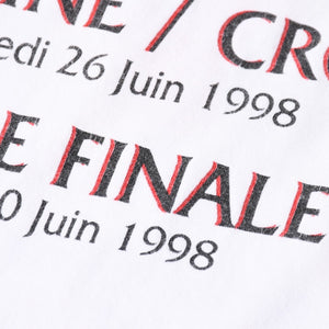 FRANCE 98 公式アートグラフィックTシャツ 1998年 ワールドカップ フランス大会 W杯 ホワイト サイズ不明 サッカー ボルドー ポスターアート 美品 中古 4a006524