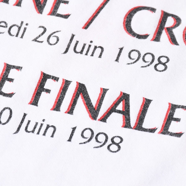 FRANCE 98 公式アートグラフィックTシャツ 1998年 ワールドカップ フランス大会 W杯 ホワイト サイズ不明 サッカー ボルドー ポスターアート 美品 中古 4a006524