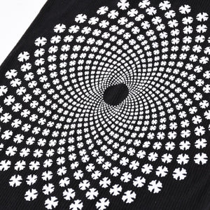 新品同様 CHROME HEARTS クロムハーツ サークルCHプラス タンクトップ コットン ブラック ホワイト サイズS 中古 4a006679