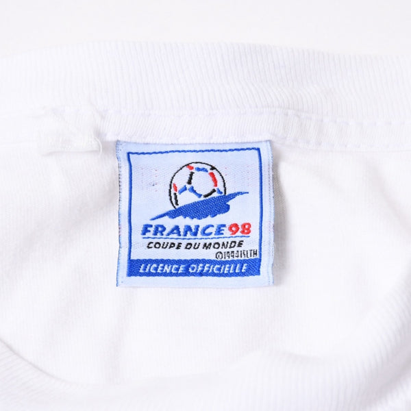 FRANCE 98 公式アートグラフィックTシャツ 1998年 ワールドカップ フランス大会 W杯 ホワイト サイズ不明 サッカー ボルドー ポスターアート 美品 中古 4a006524