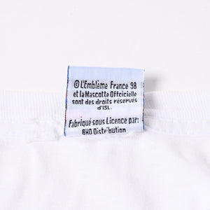FRANCE 98 公式アートグラフィックTシャツ 1998年 ワールドカップ フランス大会 W杯 ホワイト サイズ不明 サッカー ボルドー ポスターアート 美品 中古 4a006524