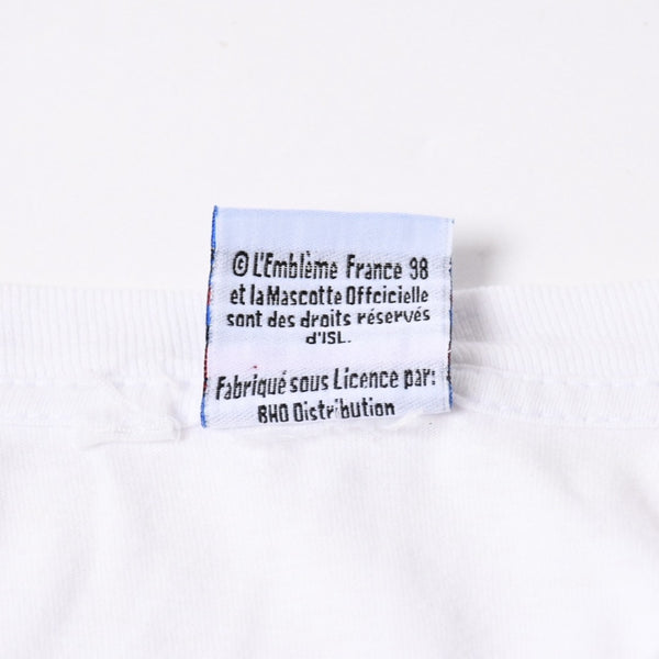 FRANCE 98 公式アートグラフィックTシャツ 1998年 ワールドカップ フランス大会 W杯 ホワイト サイズ不明 サッカー ボルドー ポスターアート 美品 中古 4a006524