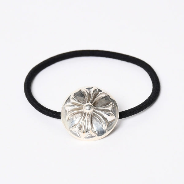 極美品 CHROME HEARTS クロムハーツ クロスボールボタン ヘアゴム コンチョ 重量約15.49g シルバー925 2008/.925刻印 4a006680