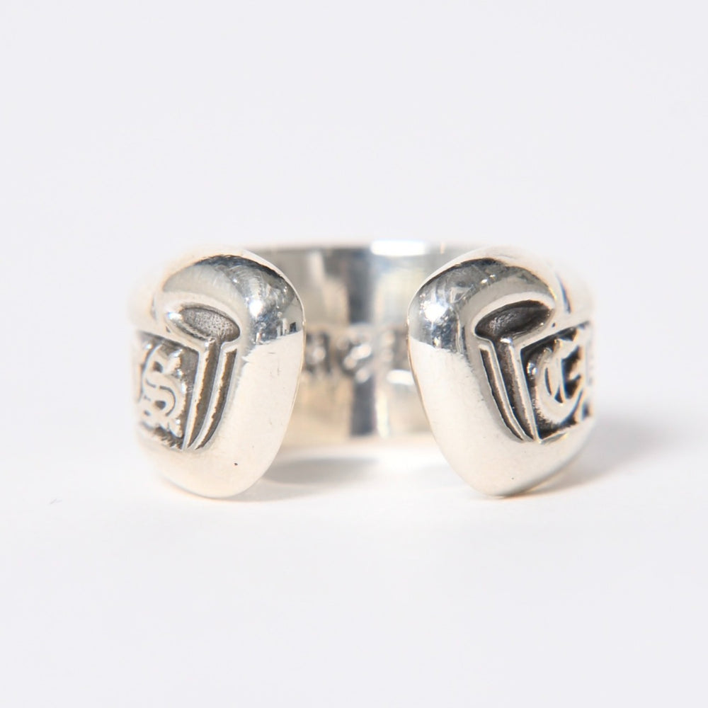 極美品 CHROME HEARTS クロムハーツ SM SCROLL LABEL スクロールラベルリング スモール 重量約9.36g サイズ10号 シルバー925 中古 4a006694