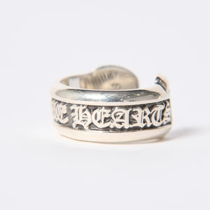 極美品 CHROME HEARTS クロムハーツ SM SCROLL LABEL スクロールラベルリング スモール 重量約9.36g サイズ10号 シルバー925 中古 4a006694