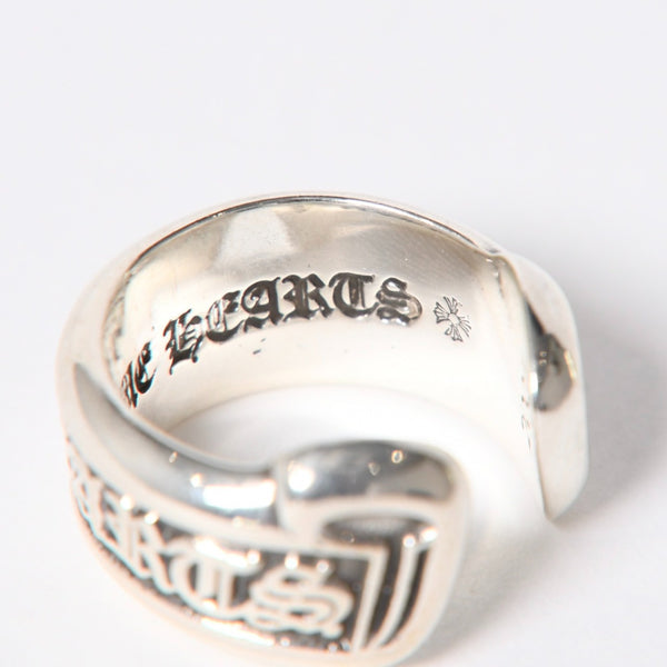 極美品 CHROME HEARTS クロムハーツ SM SCROLL LABEL スクロールラベルリング スモール 重量約9.36g サイズ10号 シルバー925 中古 4a006694