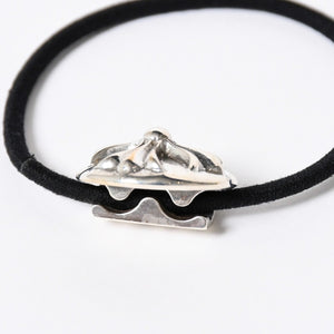 極美品 CHROME HEARTS クロムハーツ クロスボールボタン ヘアゴム コンチョ 重量約15.49g シルバー925 2008/.925刻印 4a006680