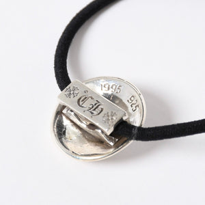 極美品 CHROME HEARTS クロムハーツ クロスボールボタン ヘアゴム コンチョ 重量約15.49g シルバー925 2008/.925刻印 4a006680