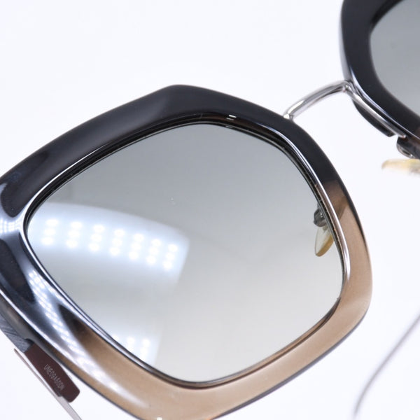 極美品 FENDI フェンディ サングラス アイウェア FF 0317 7C5PR サイズ53□23 140 スクエア ブラック メタル プラスチック 中古 4a006687