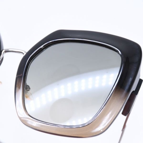 極美品 FENDI フェンディ サングラス アイウェア FF 0317 7C5PR サイズ53□23 140 スクエア ブラック メタル プラスチック 中古 4a006687