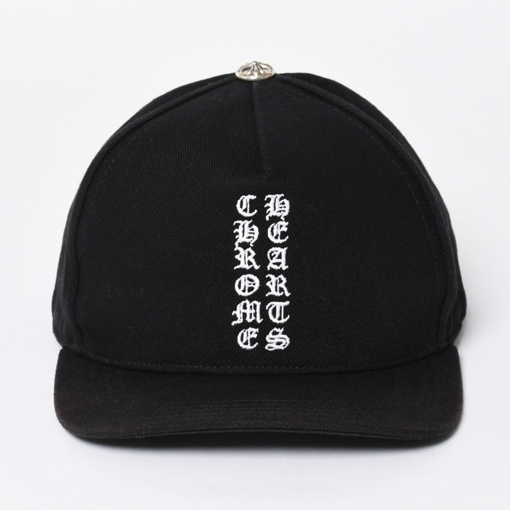 CHROME HEARTS クロムハーツ バーティカルロゴ クロスボールボタン ベースボールキャップ ブラック 美品 中古 4a006683
