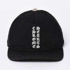 CHROME HEARTS クロムハーツ バーティカルロゴ クロスボールボタン ベースボールキャップ ブラック 美品 中古 4a006683