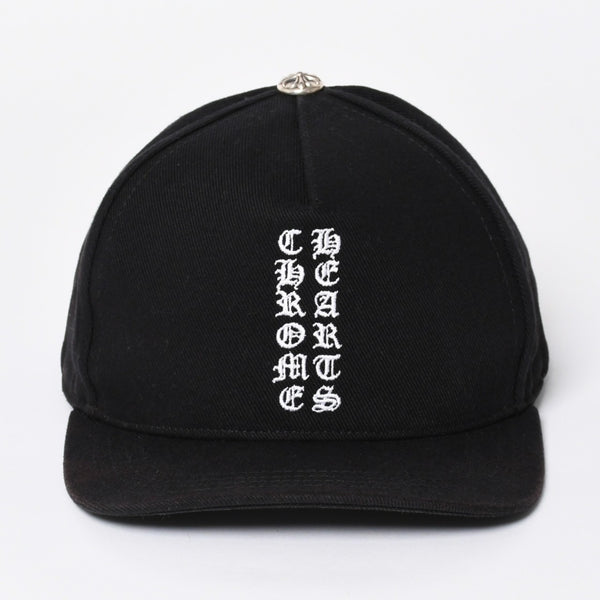 CHROME HEARTS クロムハーツ バーティカルロゴ クロスボールボタン ベースボールキャップ ブラック 美品 中古 4a006683