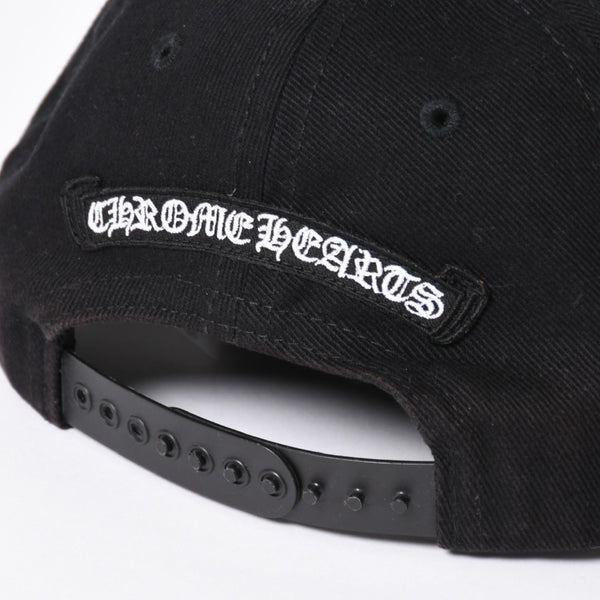 CHROME HEARTS クロムハーツ バーティカルロゴ クロスボールボタン ベースボールキャップ ブラック 美品 中古 4a006683