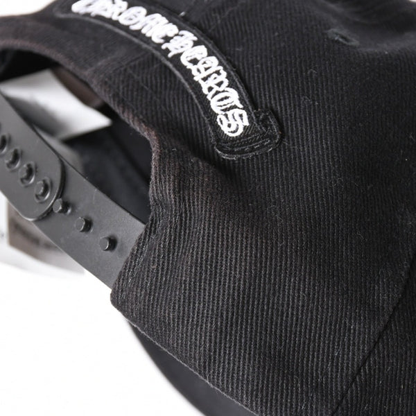 CHROME HEARTS クロムハーツ バーティカルロゴ クロスボールボタン ベースボールキャップ ブラック 美品 中古 4a006683