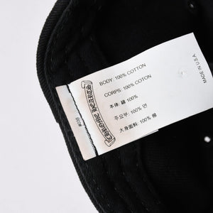 CHROME HEARTS クロムハーツ バーティカルロゴ クロスボールボタン ベースボールキャップ ブラック 美品 中古 4a006683