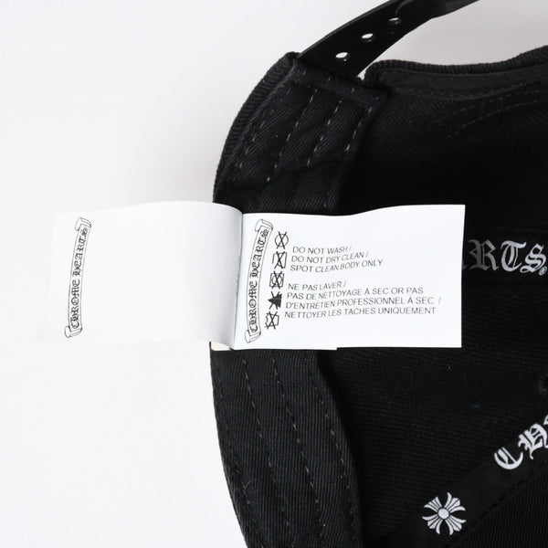 CHROME HEARTS クロムハーツ バーティカルロゴ クロスボールボタン ベースボールキャップ ブラック 美品 中古 4a006683