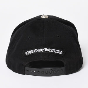 CHROME HEARTS クロムハーツ バーティカルロゴ クロスボールボタン ベースボールキャップ ブラック 美品 中古 4a006683