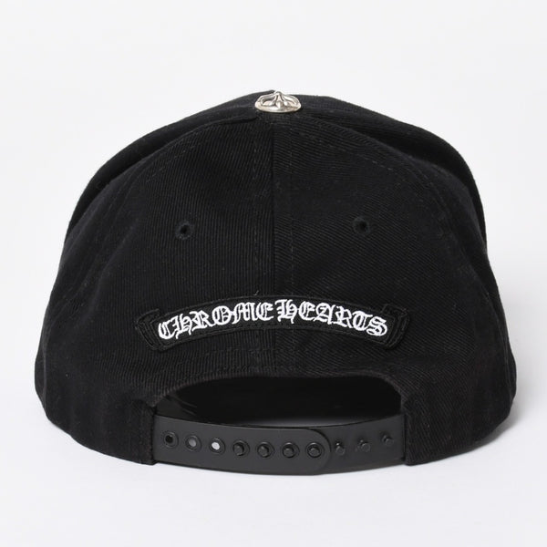 CHROME HEARTS クロムハーツ バーティカルロゴ クロスボールボタン ベースボールキャップ ブラック 美品 中古 4a006683