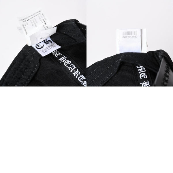 CHROME HEARTS クロムハーツ バーティカルロゴ クロスボールボタン ベースボールキャップ ブラック 美品 中古 4a006683