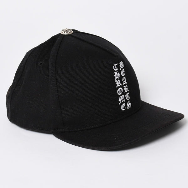 CHROME HEARTS クロムハーツ バーティカルロゴ クロスボールボタン ベースボールキャップ ブラック 美品 中古 4a006683
