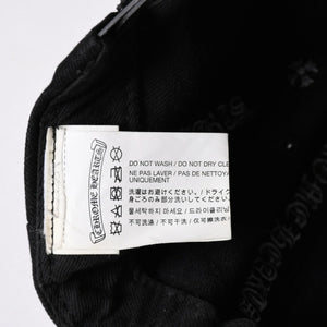 極美品 CHROME HEARTS クロムハーツ FLORAL CROSS フローラルクロス キャップ ブラック シルバー金具 中古 4a006678