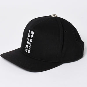 CHROME HEARTS クロムハーツ バーティカルロゴ クロスボールボタン ベースボールキャップ ブラック 美品 中古 4a006683
