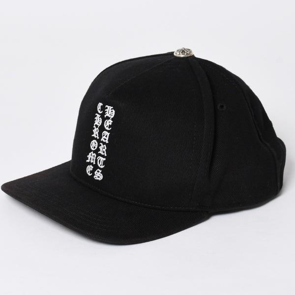 CHROME HEARTS クロムハーツ バーティカルロゴ クロスボールボタン ベースボールキャップ ブラック 美品 中古 4a006683