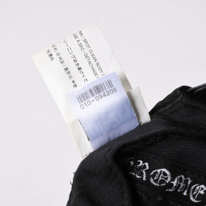 極美品 CHROME HEARTS クロムハーツ FLORAL CROSS フローラルクロス キャップ ブラック シルバー金具 中古 4a006678