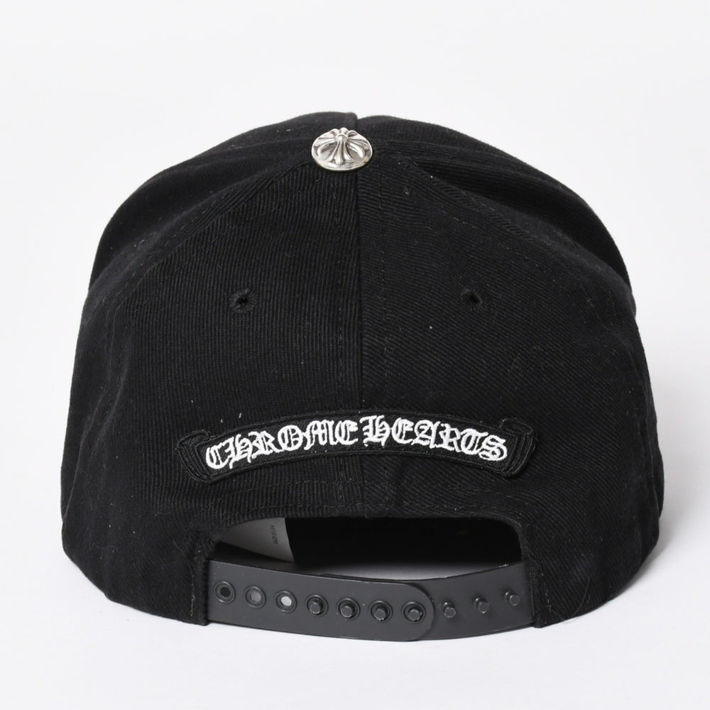 極美品 CHROME HEARTS クロムハーツ キャップ ヴィンダガー 刺繍 クロスボール シルバー 925 ブラック ホワイト 中古 4a006681