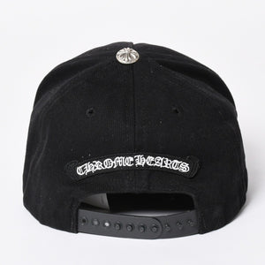 極美品 CHROME HEARTS クロムハーツ キャップ ヴィンダガー 刺繍 クロスボール シルバー 925 ブラック ホワイト 中古 4a006681