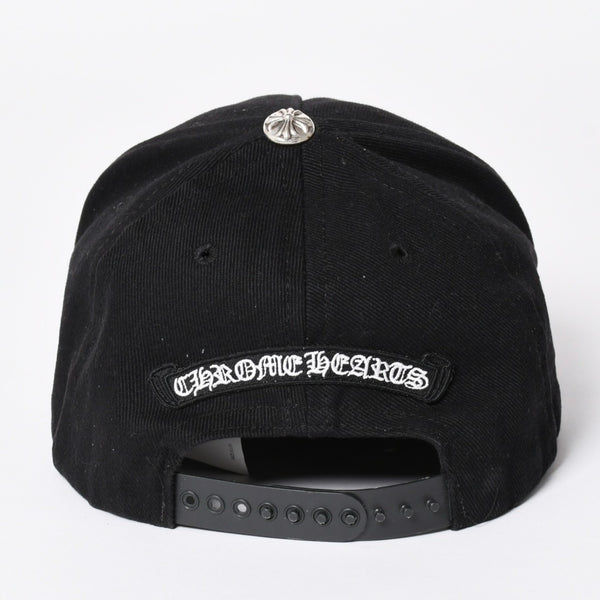 極美品 CHROME HEARTS クロムハーツ キャップ ヴィンダガー 刺繍 クロスボール シルバー 925 ブラック ホワイト 中古 4a006681