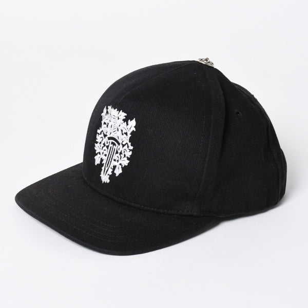 極美品 CHROME HEARTS クロムハーツ キャップ ヴィンダガー 刺繍 クロスボール シルバー 925 ブラック ホワイト 中古 4a006681