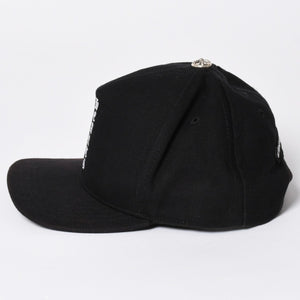 CHROME HEARTS クロムハーツ バーティカルロゴ クロスボールボタン ベースボールキャップ ブラック 美品 中古 4a006683