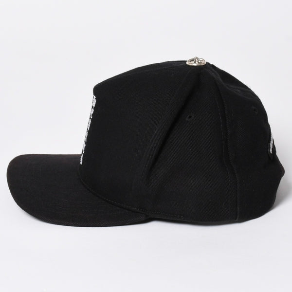 CHROME HEARTS クロムハーツ バーティカルロゴ クロスボールボタン ベースボールキャップ ブラック 美品 中古 4a006683