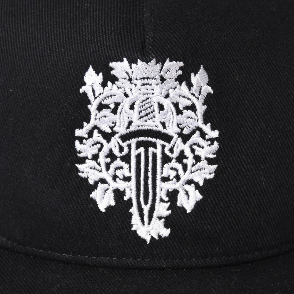 極美品 CHROME HEARTS クロムハーツ キャップ ヴィンダガー 刺繍 クロスボール シルバー 925 ブラック ホワイト 中古 4a006681