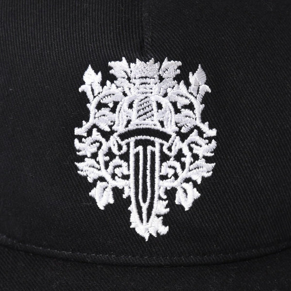 極美品 CHROME HEARTS クロムハーツ キャップ ヴィンダガー 刺繍 クロスボール シルバー 925 ブラック ホワイト 中古 4a006681