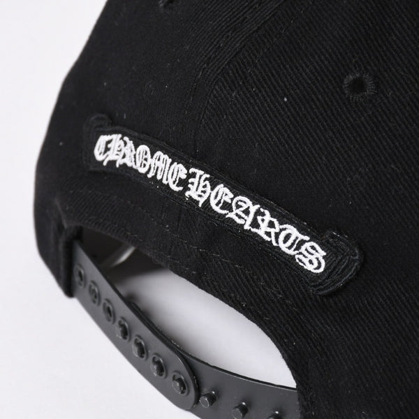 極美品 CHROME HEARTS クロムハーツ キャップ ヴィンダガー 刺繍 クロスボール シルバー 925 ブラック ホワイト 中古 4a006681