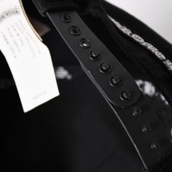 極美品 CHROME HEARTS クロムハーツ キャップ ヴィンダガー 刺繍 クロスボール シルバー 925 ブラック ホワイト 中古 4a006681