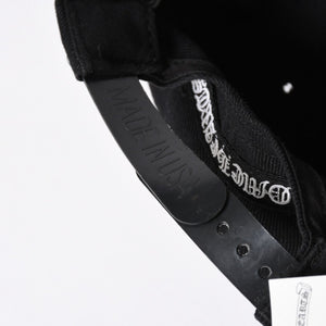 極美品 CHROME HEARTS クロムハーツ キャップ ヴィンダガー 刺繍 クロスボール シルバー 925 ブラック ホワイト 中古 4a006681