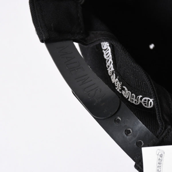 極美品 CHROME HEARTS クロムハーツ キャップ ヴィンダガー 刺繍 クロスボール シルバー 925 ブラック ホワイト 中古 4a006681